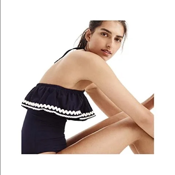 NWT J Crew Dark Navy one piece swimsuit - Picture 4 of 8